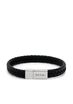 Paul Smith braided leather bracelet - Silver