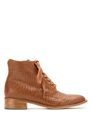 Sarah Chofakian leather ankle boots - Brown