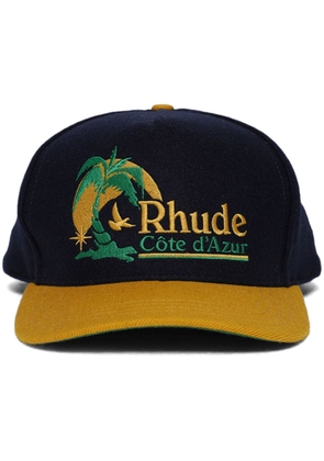 RHUDE Azur Coast cotton cap - Blue