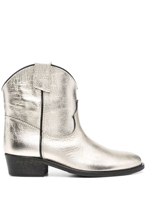 Via Roma 15 Texan leather boots - Gold