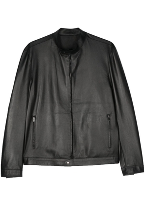 Salvatore Santoro zip-up leather jacket - Black