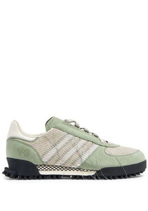 adidas frayed lace-up sneakers - Green