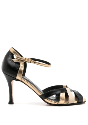 Sarah Chofakian Olga 75mm metallic sandals - Black