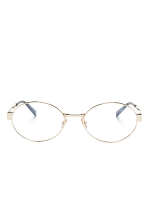 Saint Laurent Eyewear oval-frame glasses - Gold