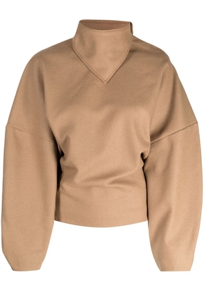 Weinsanto detachable-collar wool blouse - Brown