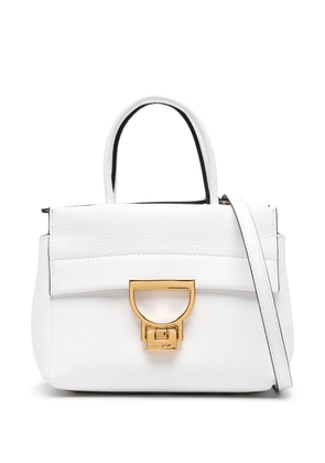 Coccinelle mini Arlettis leather tote bag - White