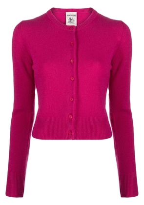 Semicouture fine-knit crew-neck cardigan - Pink