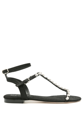 Sarah Chofakian leather Lumière flat sandals - Black