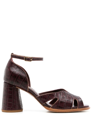 Sarah Chofakian Lucie 65mm leather sandals - Brown