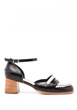 Sarah Chofakian round-toe leather sandals - Black