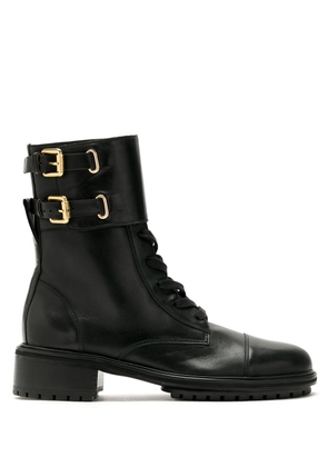 Sarah Chofakian Sarah leather combat boots - Black