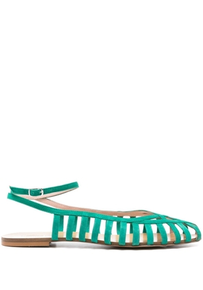 Anna F. caged suede sandals - Green