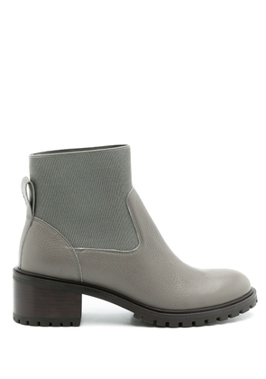 Sarah Chofakian leather Melrose boots - Grey