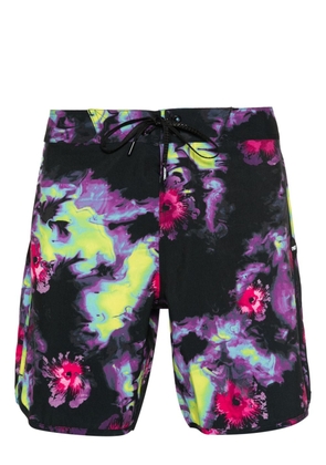Oakley Floral Splash 19 floral-print swim shorts - Black