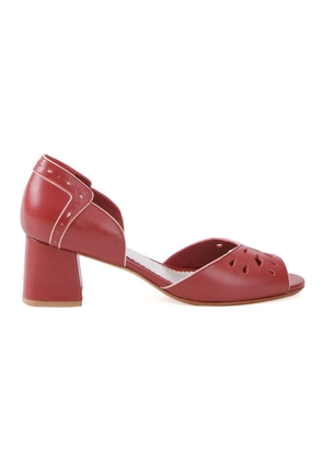 Sarah Chofakian chunky heel sandals - Red