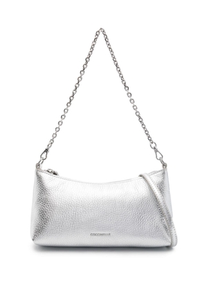 Coccinelle pebbled leather shoulder bag - Silver