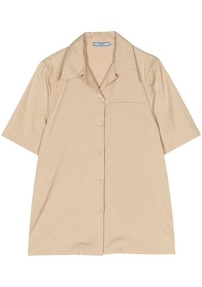 Prada Pre-Owned short-sleeved cotton-blend shirt - Neutrals