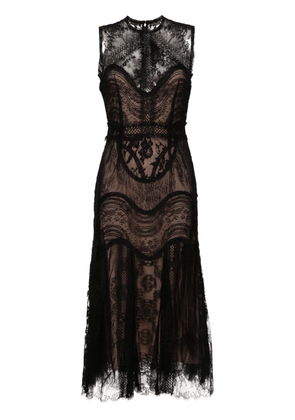 Costarellos flared lace maxi dress - Black