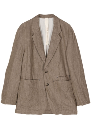 Forme D'expression single-breasted rear-vent blazer - Brown
