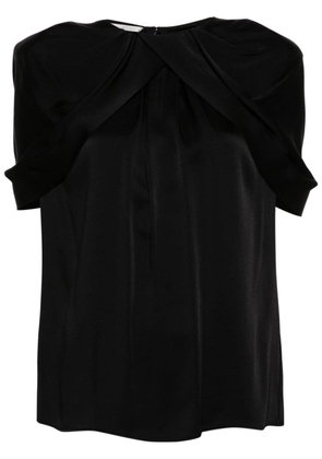 Stella McCartney cape-detail satin blouse - Black
