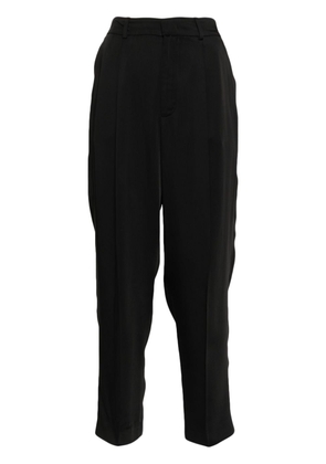 PT Torino elasticated-waistband cropped trousers - Black