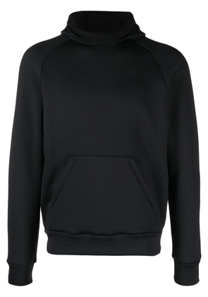 Goldwin logo-embroidered long-sleeve hoodie - Black