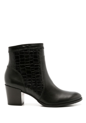 Studio Chofakian crocodile-effect leather boots - Black