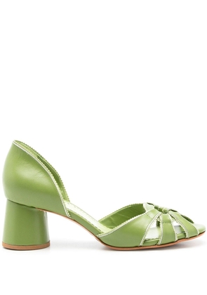 Sarah Chofakian multi-way strap heeled sandals - Green