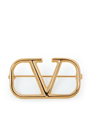 Valentino Garavani VLogo Signature brooch - Gold