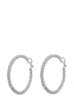 Fantasia by Deserio embellished hoop earrings - Silver