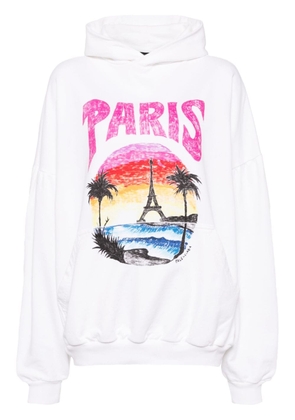 Balenciaga Paris Tropical cotton hoodie - White