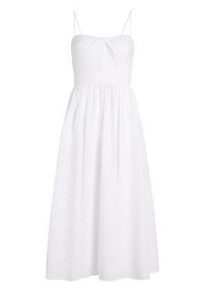 Karl Lagerfeld monogram-pattern midi dress - White