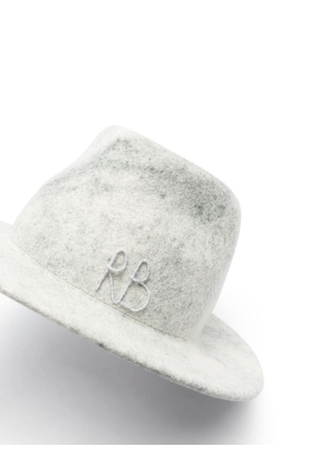 Ruslan Baginskiy embroidered-logo Fedora hat - Grey