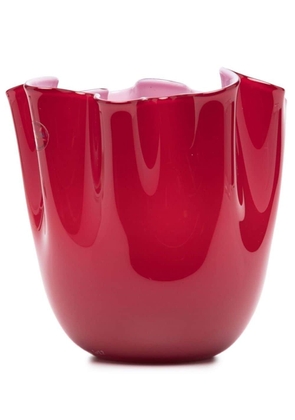 Venini draped ceramic vase - Red