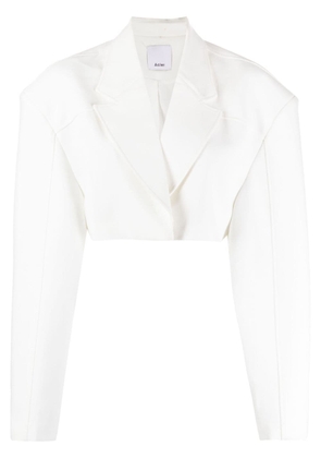 Acler Leopold cropped jacket - White