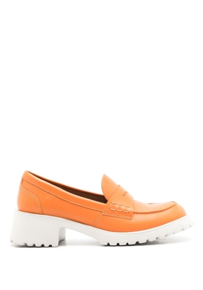 Sarah Chofakian Ully leather loafers - Orange
