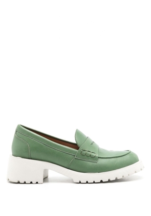 Sarah Chofakian Ully leather loafers - Green