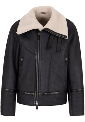Emporio Armani funnel-neck zip-up jacket - Black