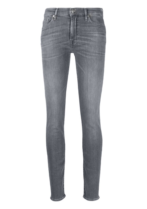 7 For All Mankind mid-rise skinny jeans - Grey