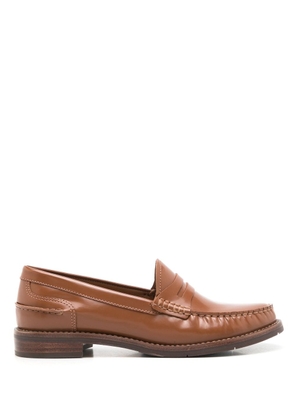 Sarah Chofakian Rive Gauche leather loafers - Brown