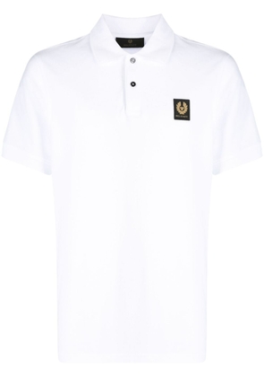 Belstaff logo-patch cotton polo shirt - White