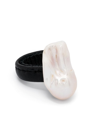 Monies baroque-pearl ring - Black