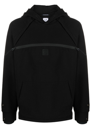 C.P. Company raglan-sleeve stretch-cotton hoodie - Black
