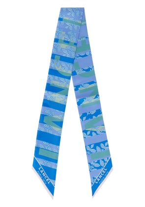 Lancel Horizon-print silk scarf - Blue