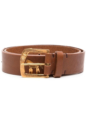 Nick Fouquet leather buckle belt - Brown