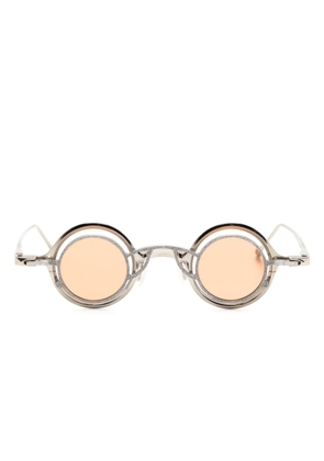 Rigards clip-on round-frame sunglasses - Silver