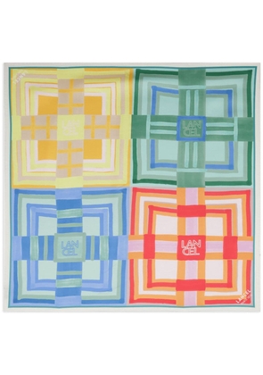 Lancel Summer tartan-print silk scarf - Green