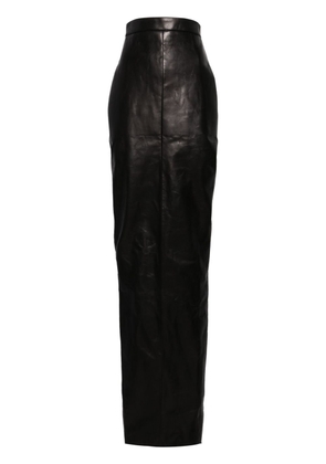 Rick Owens Dirt Pillar maxi leather skirt - Black