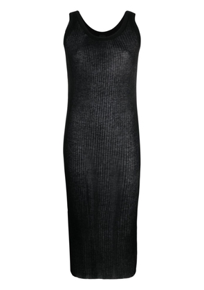PINKO ribbed-knit sleeveless midi dress - Black
