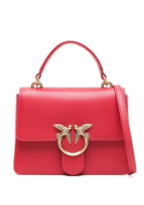 PINKO mini Love leather tote bag - Red